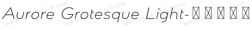 Aurore Grotesque Light字体转换